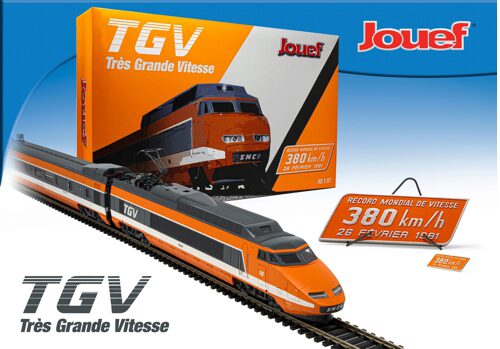 Jouef HJ2412 SNCF 4-teil Set TGV Sud-Est Weltrekord 380 km/h